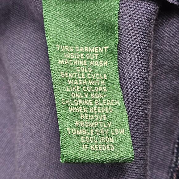 Lauren Ralph Lauren Active Track Jacket XL Navy Neon Green Full Zip Cotton - Picture 8 of 8